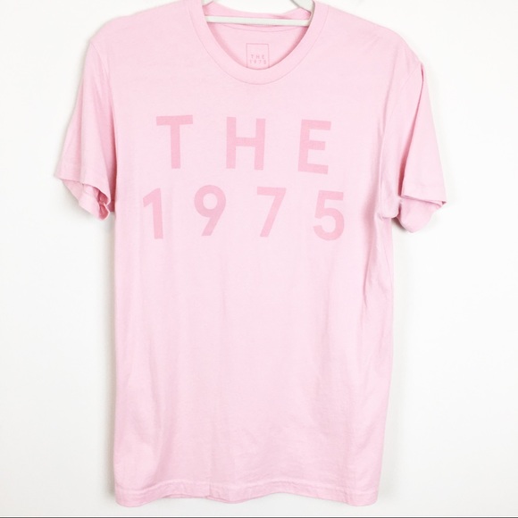 1975 Tops - The 1975 Graphic Light Pink Band Short Sleeve Tee